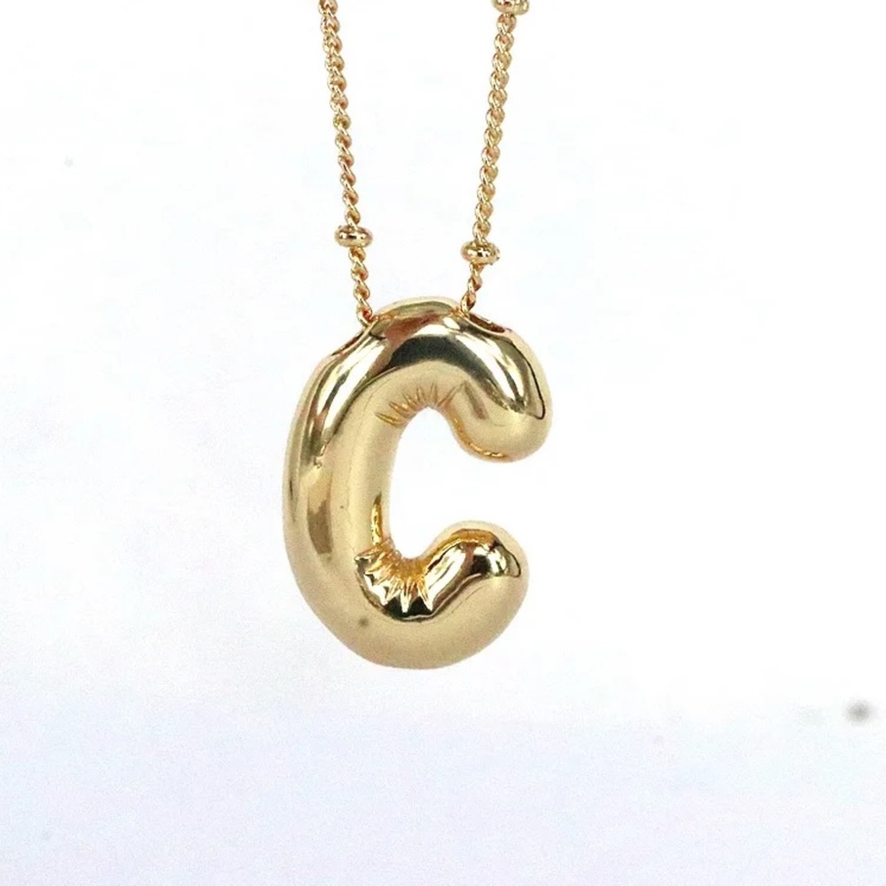 Letter C Initial Necklace
